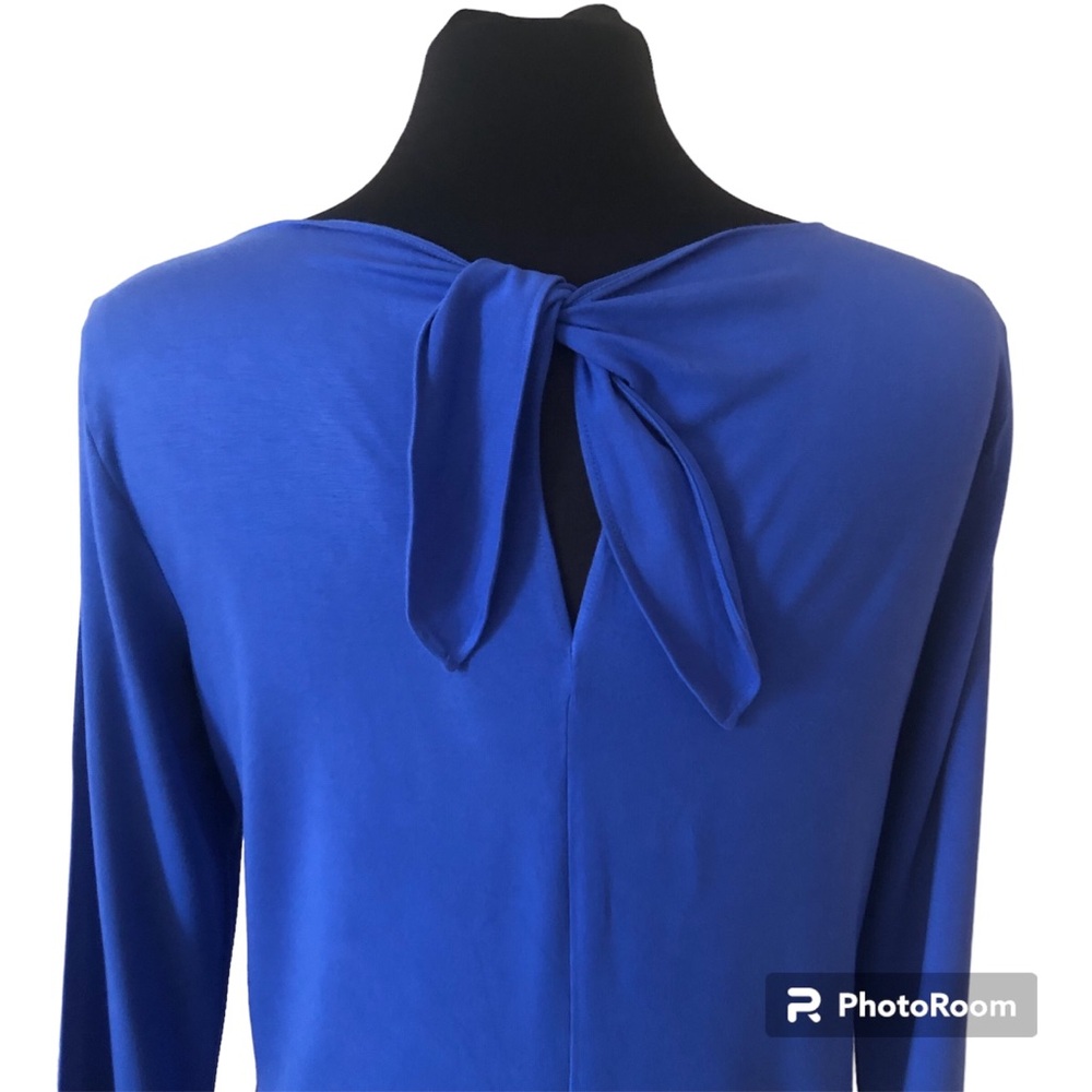 T by Talbots Tie Back Periwinkle Blue Top